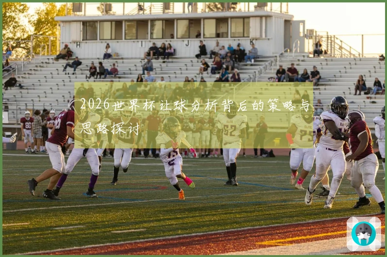2026世界杯让球分析背后的策略与思路探讨